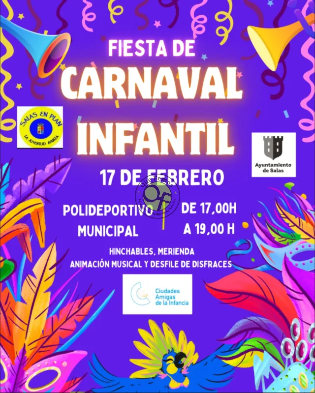Fiesta de Carnaval Infantil 2026 en Salas