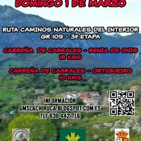 Grupo de Montaña La Chiruca recorre la tercera etapa de los Caminos Naturales del Interior