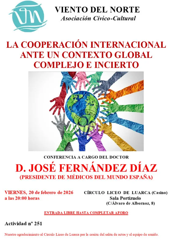 El presidente de Médicos del Mundo ofrece una conferencia en Luarca sobre 