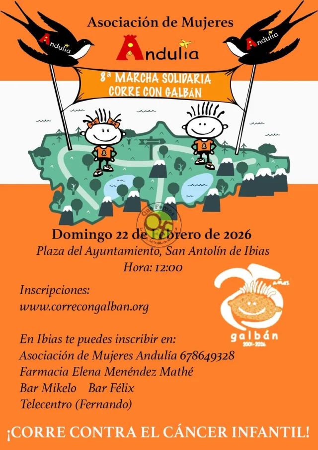 VIII Marcha Solidaria Galbán 2026 en Ibias