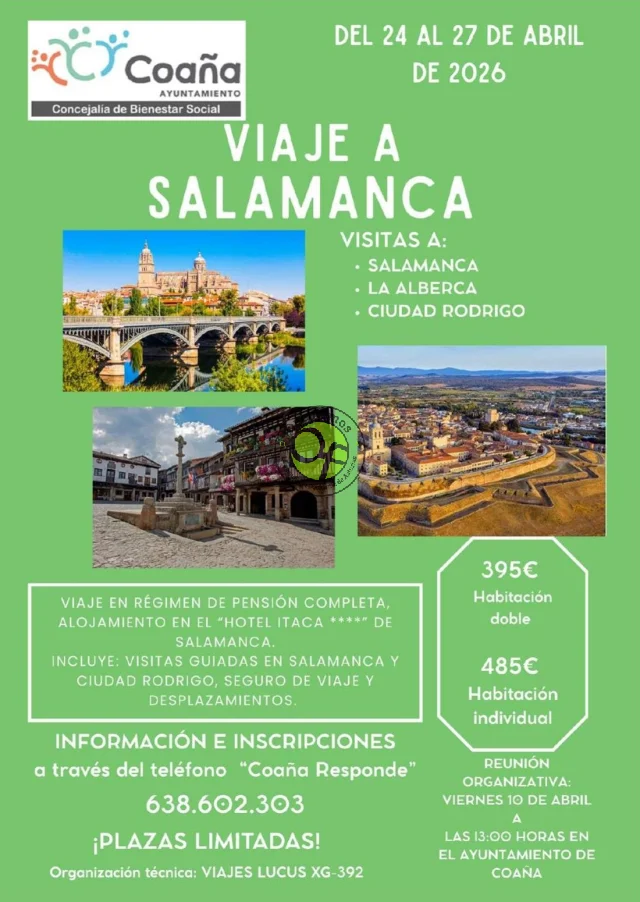 Coaña viaja a Salamanca