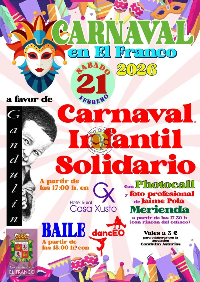 Carnaval Infantil Solidario de El Franco 2026