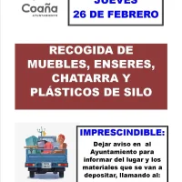 Recogida de muebles, enseres, chatarra y plásticos de silo en Coaña