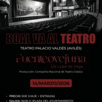 Boal visita el Teatro Palacio Valdés de Avilés para disfrutar de uno de los grandes clásicos de la literatura española 