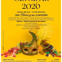 Carnaval 2026 en Cabanella con cena-baile