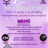 Cena-Baile en Pola de Allande para celebrar el Día de la Mujer 2026