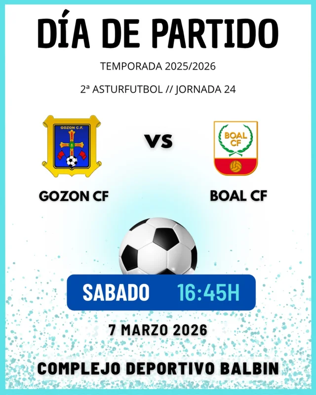 El Boal C.F. visitará al Gozón C.F.