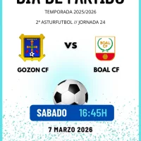 El Boal C.F. visitará al Gozón C.F.