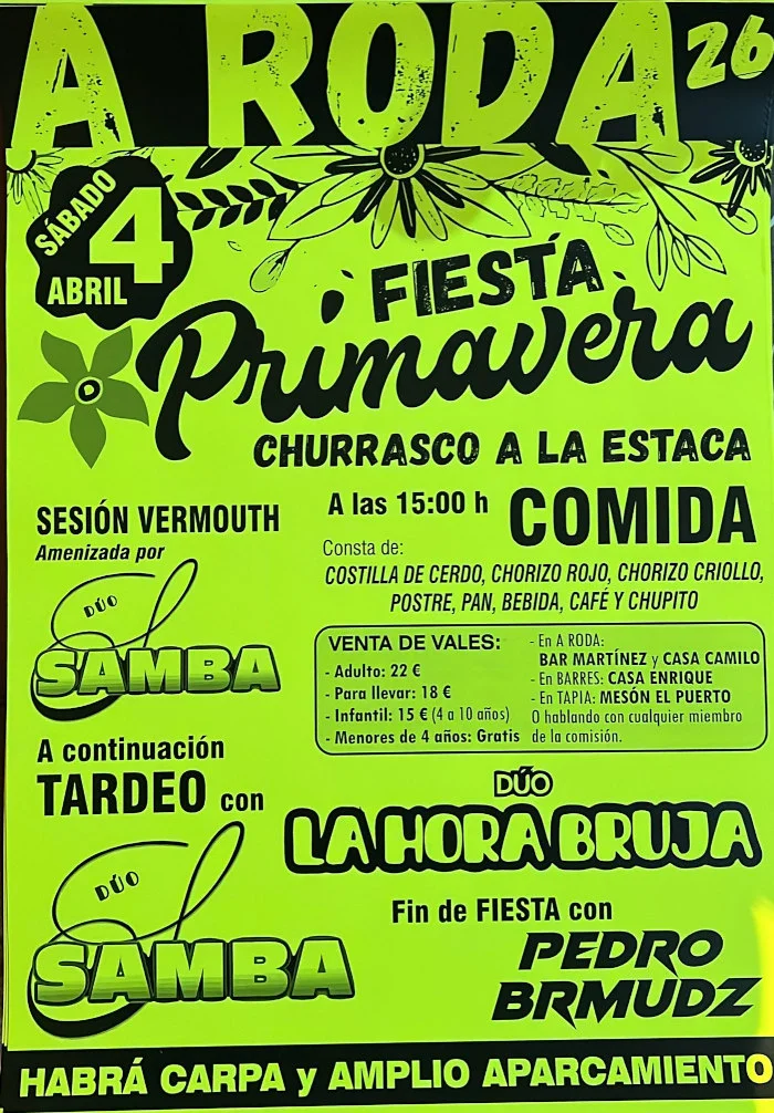 Fiesta de la Primavera 2026 en A Roda