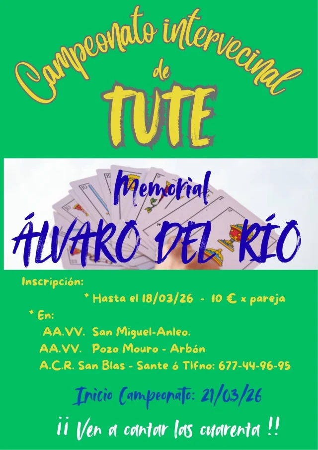 Campeonato Intervecinal de Tute Memorial Álvaro del Río