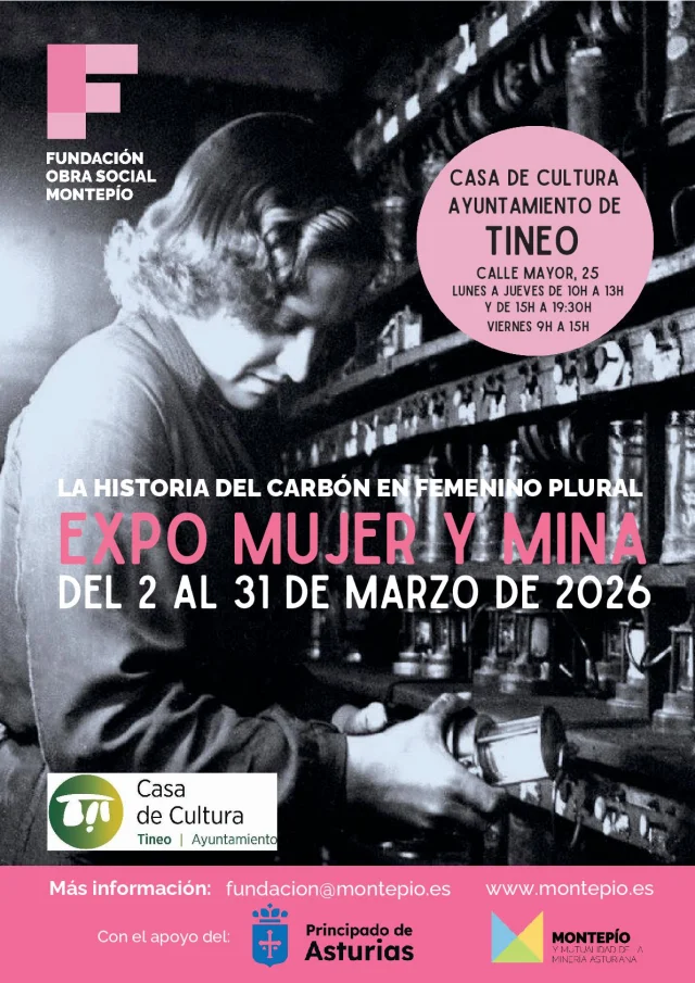 Exposición Mujer y Mina en la Casa de Cultura de Tineo