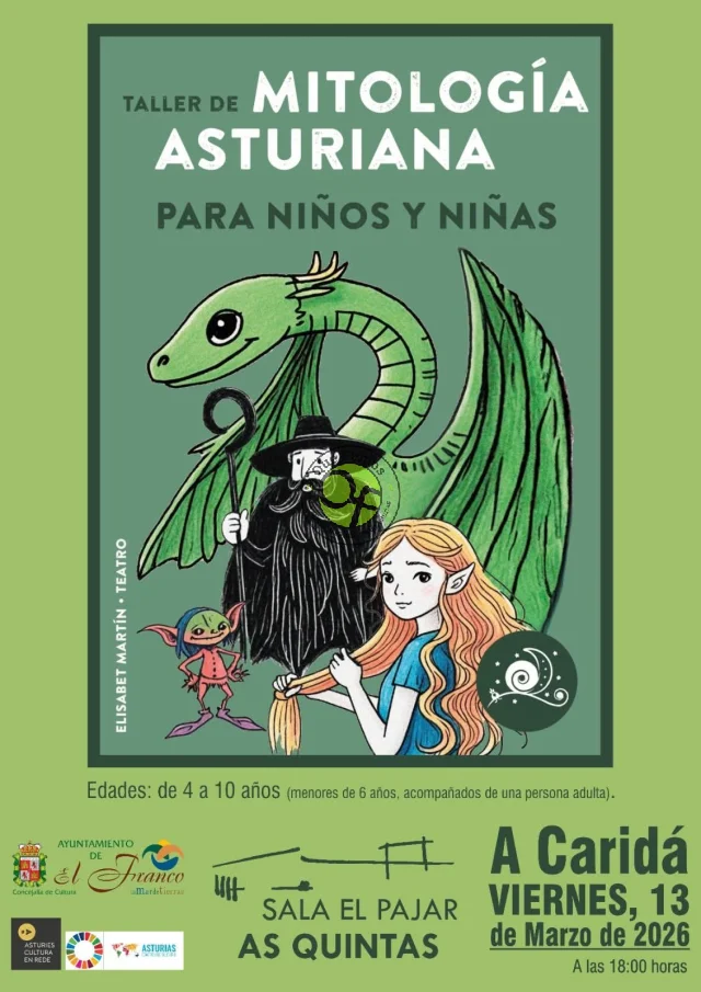 El próximo viernes As Quintas acogerá un divertido Taller de mitología asturiana