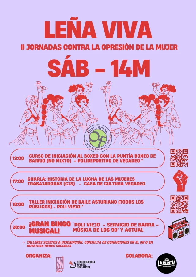 II Jornadas contra la Opresión de la Mujer 2026 en Vegadeo