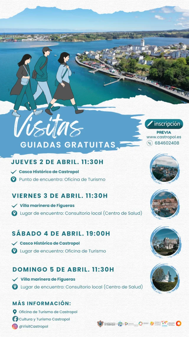 Vuelven en la Semana Santa 2026 las visitas guiadas a Castropol y As Figueiras
