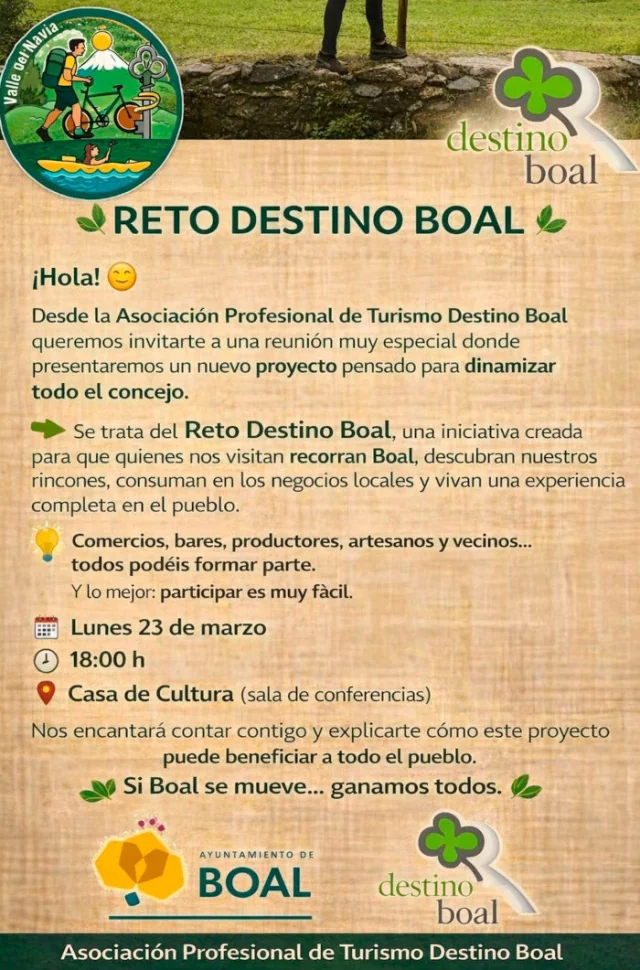 Se presenta el Reto Destino Boal porque... Si Boal se mueve, ganamos todos