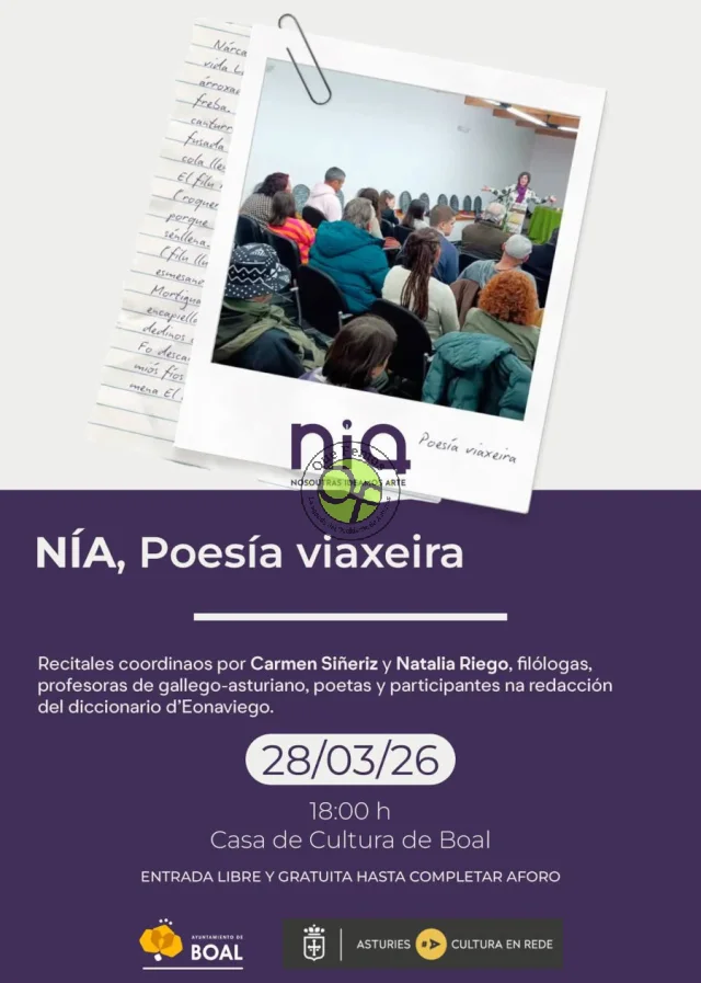 Boal acoye un recital de poesía en eonaviego