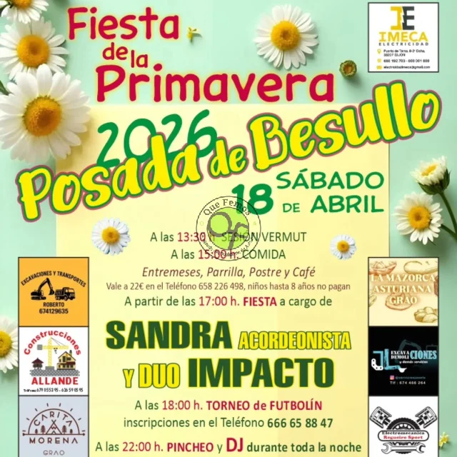 Fiesta de la Primavera 2026 en Posada de Besullo