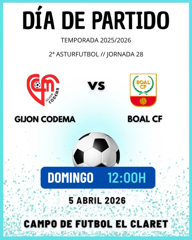 El Boal CF visita el domingo al Gijón Codema