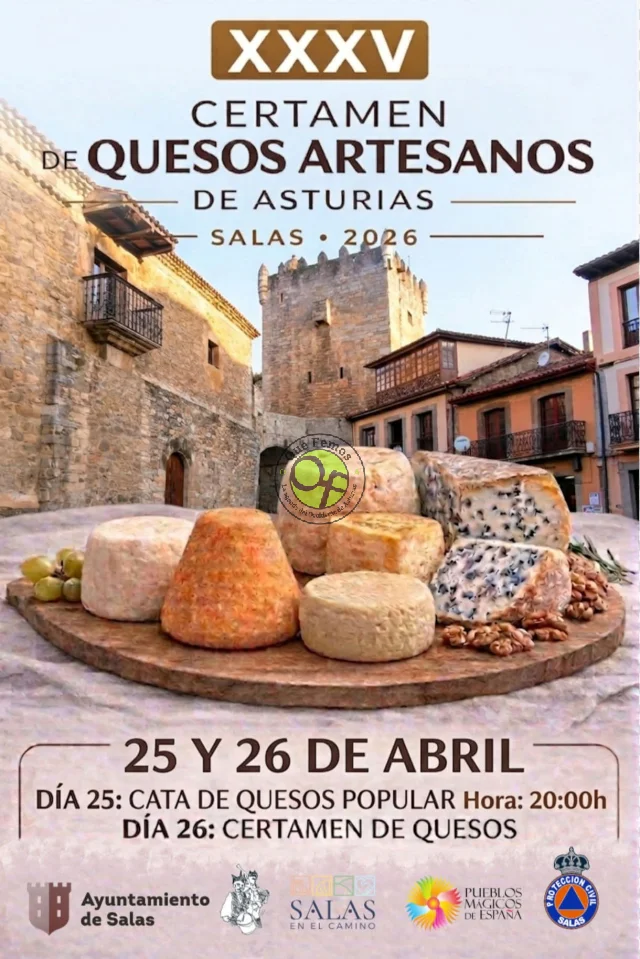 Certamen de Quesos Artesanos de Asturias 2026 en Salas
