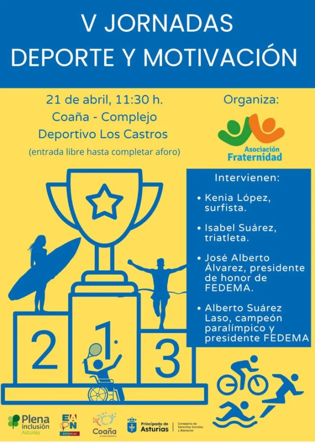 Jornadas Deporte y Motivación 2026 de la Asociación Fraternidad en Coaña
