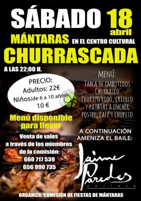 Churrascada en Mántaras con la música de Jaime Paredes