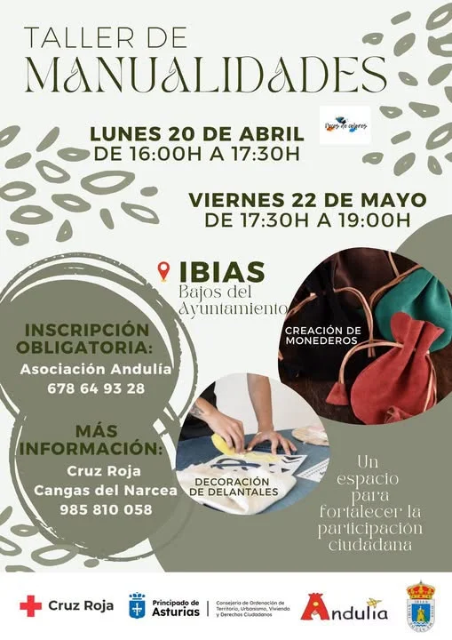 Taller de manualidades en San Antolín de Ibias