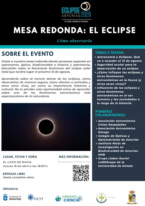 Navia acoge una mesa redonda sobre el eclipse de sol total