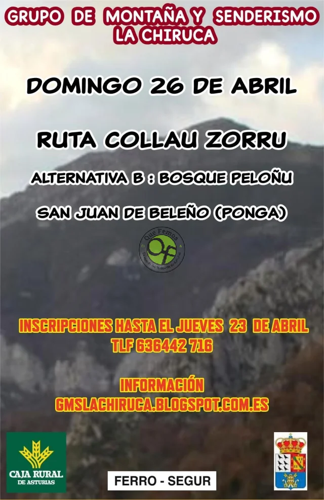 El Grupo de Montaña La Chiruca de Cudillero se desplazará al concejo de Ponga