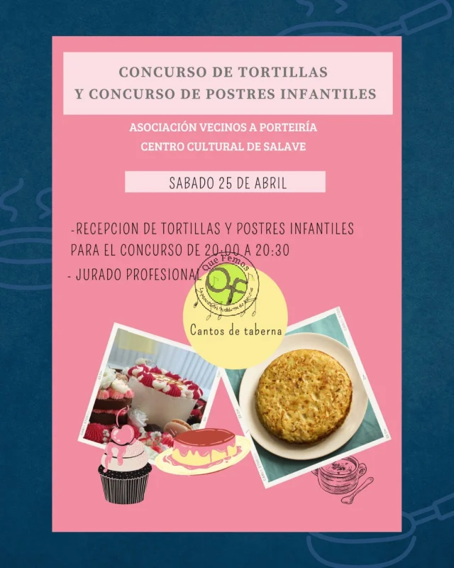 Concurso de tortillas y de postres infantiles en Salave