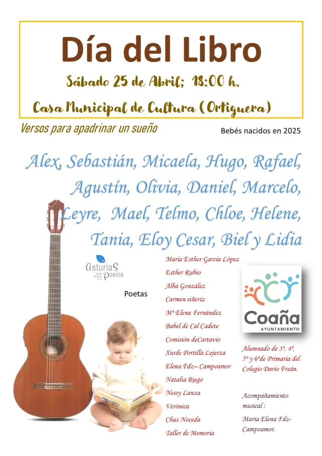 Coaña auspicia una nueva edición de Versos para Apadrinar un Sueño en 2026