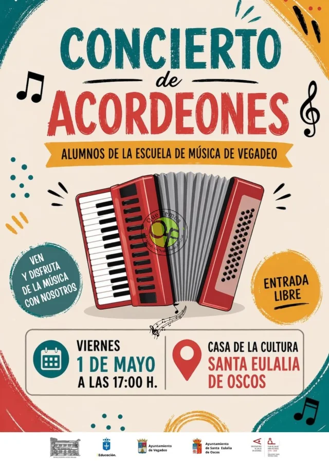 Concierto de acordeones en Santalla de Oscos