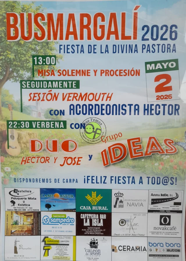 Fiesta de la Divina Pastora 2026 en Busmargalí
