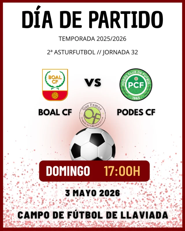 El Boal C.F. recibe al Podes C.F.