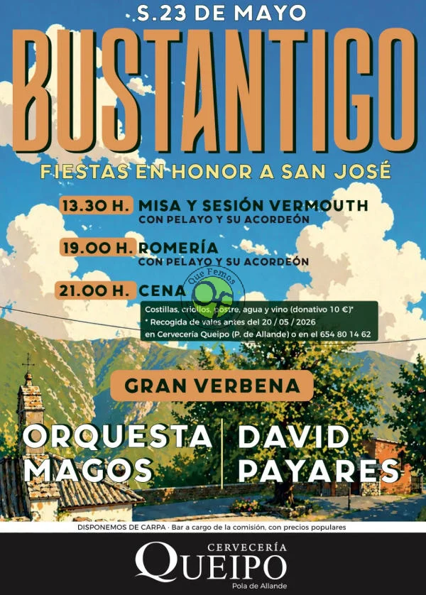 Fiestas de San José 2026 en Bustantigo