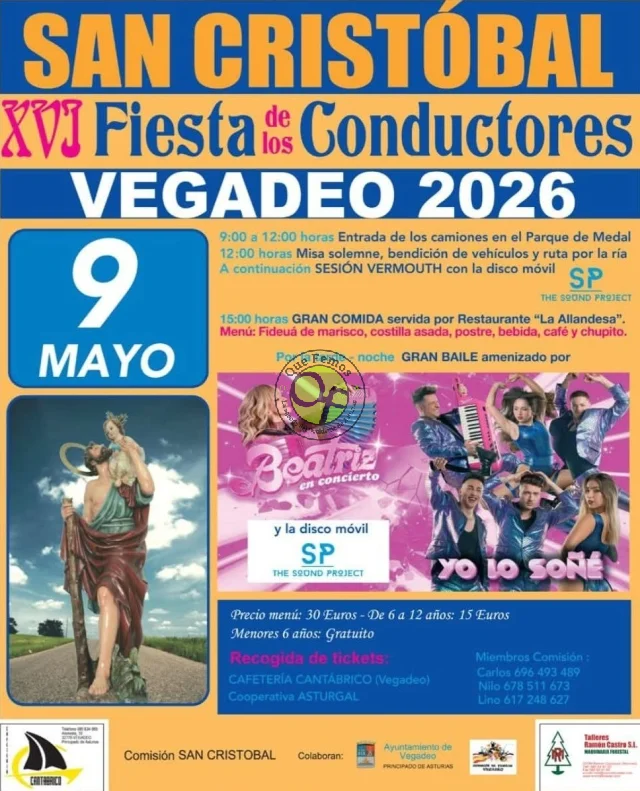  XVI Fiesta de los Conductores 2026 en Vegadeo