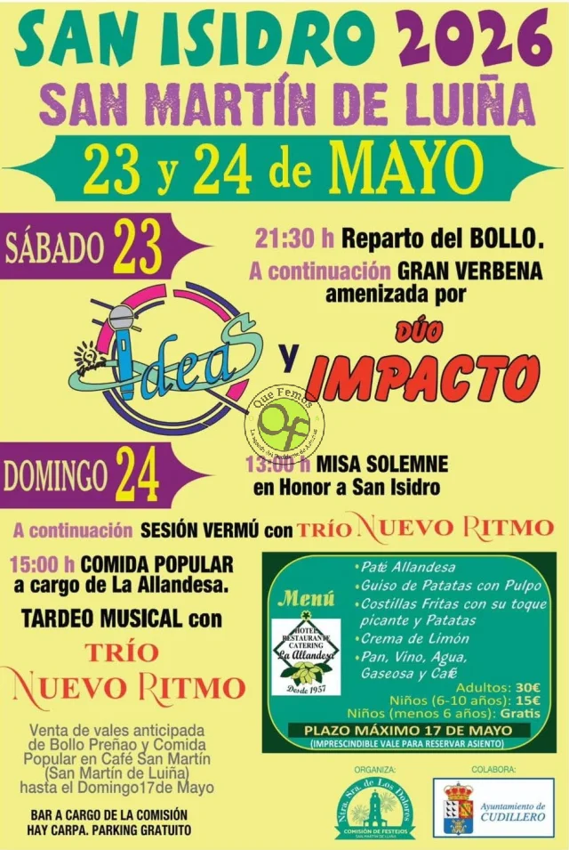 Fiestas de San Isidro 2026 en  San Martín de Luiña