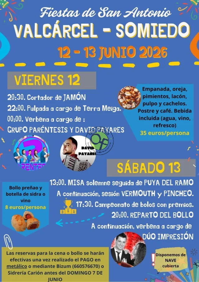 Fiestas de San Antonio 2026 en Valcárcel