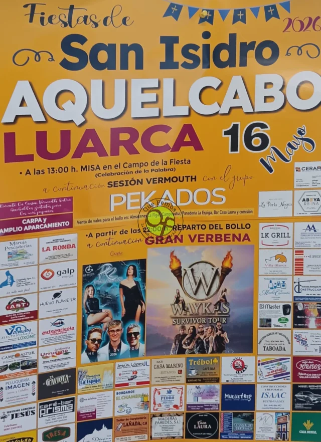 Fiestas de San Isidro 2026 en Aquelcabo