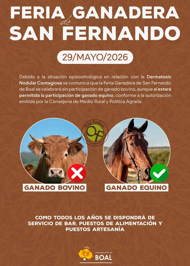 Feria Ganadera de San Fernando 2026 en Boal