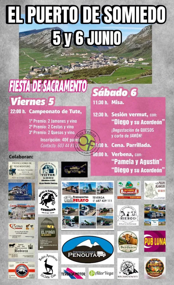 Fiesta de Sacramento 2026 en El Puerto de Somiedo