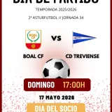 El Boal C.F. recibe al C.D.Treviense en el Día del Socio