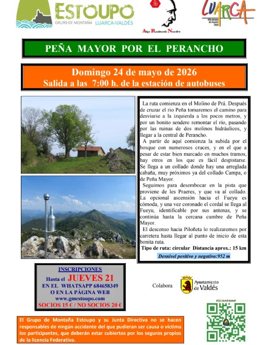 RUTA: PEÑA MAYOR POR EL PERANCHO. ORGANIZADA POR EL GRUPO DE MONTAÑA ESTOUPO