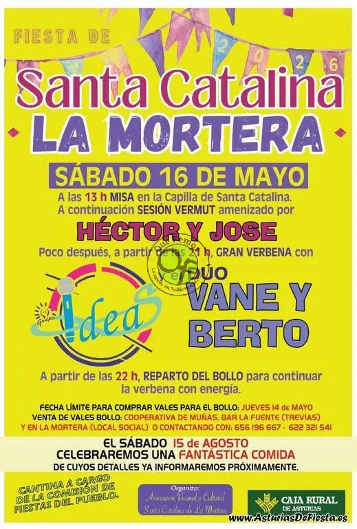 Fiesta de Santa Catalina 2026 en La Mortera