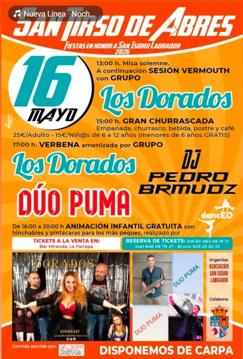 Fiestas de San Isidro Labrador 2026 en San Tirso de Abres