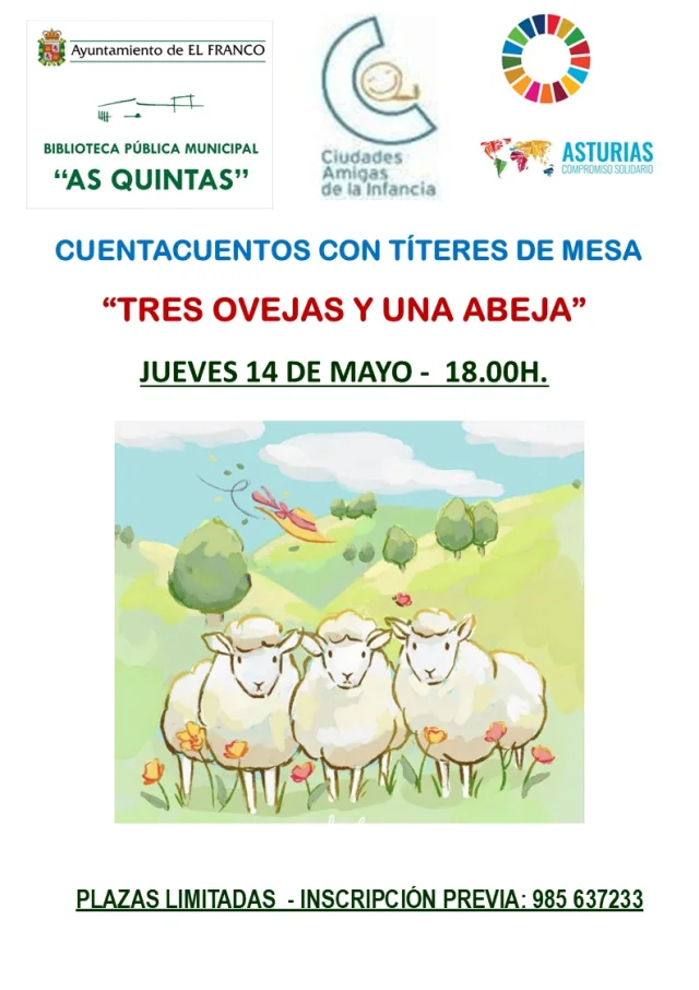 Cuentacuentos con títeres de mesa en la Biblioteca de As Quintas