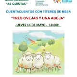 Cuentacuentos con títeres de mesa en la Biblioteca de As Quintas