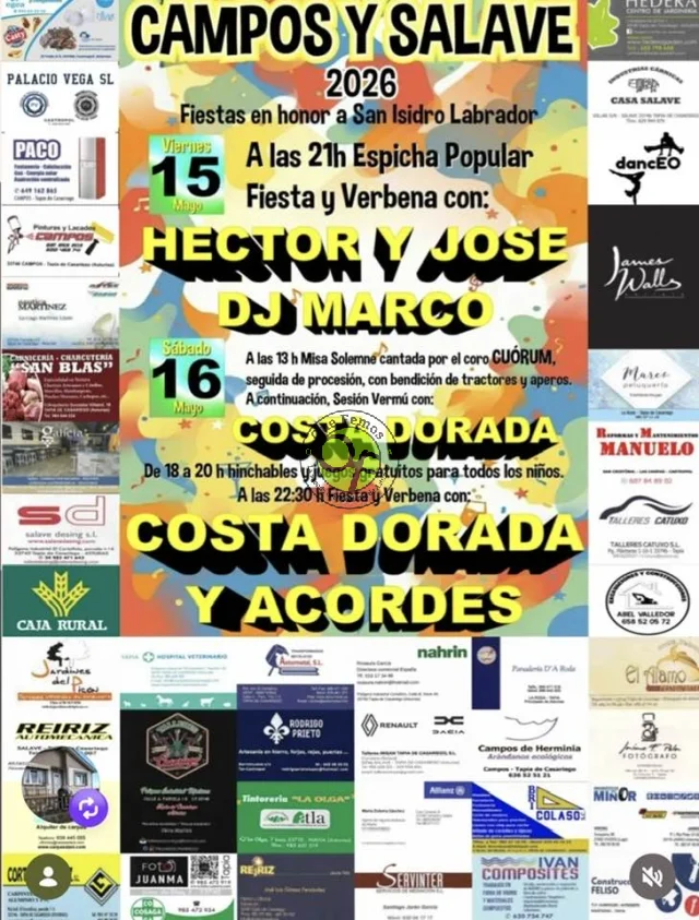 Fiestas de San Isidro Labrador 2026 en Campos y Salave