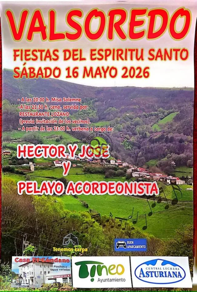 Fiestas del Espíritu Santo 2026 en Valsoredo