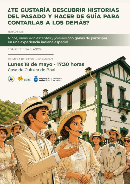 Reunión de la juventud de Boal para participar en una iniciativa muy indiana