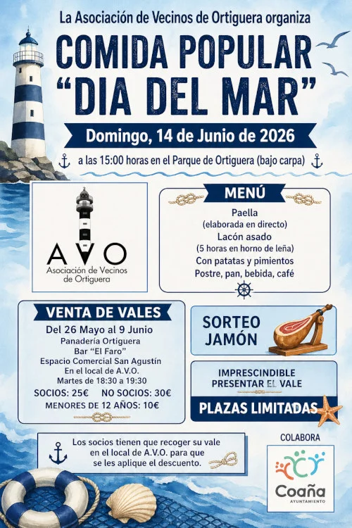 Comida Popular del Día del Mar 2026 en Ortiguera
